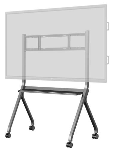 IIYAMA MOBILE CART ON WHEELS, MAX. LOAD 100KG, SUITABLE FOR 55~86", MAX VESA 800X600 COLOR SILVER METALIC (MD-CART02-S1)