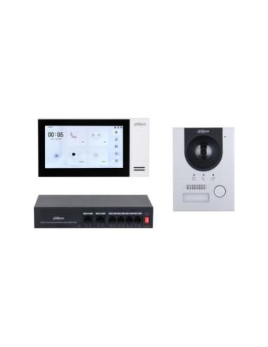 (DHI-KTP01L(S)/DHI-VTO2201F-P-S2/DHI-VTH2421FW-P) DAHUA KIT DE VIDEOPORTERO IP COMPUESTO POR 1X VIDEOPORTERO DHI-VTO2201F-P-S2 1
