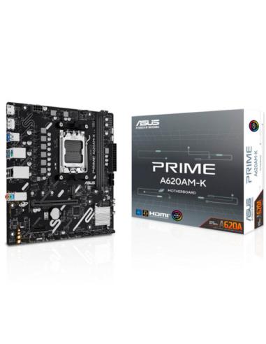 PLACA ASUS PRIME A620AM-K,AMD,AM5,A620A,2DDR5,128GB,DP+HDMI,GBLAN,4SATA6+M.2,GBLAN,5USB3.2,MATX