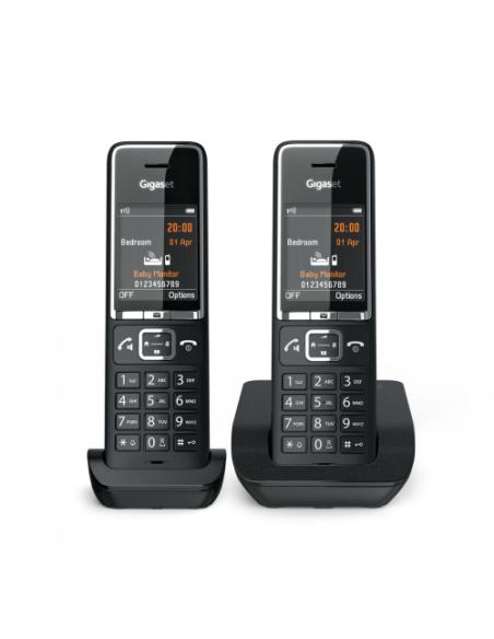 Gigaset COMFORT 550 duo Teléfono analógico Identificador de llamadas Negro