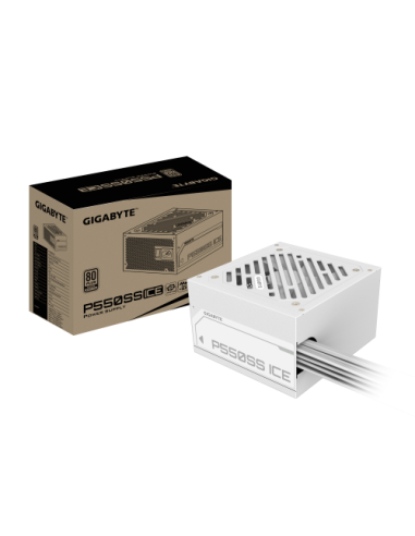 GIGABYTE P550SS ICE Fuente de Alimentación - PCIe 5.0, 80 PLUS Silver, Ventilador de 120 mm, Compatible con ATX 3.0, Enchufe EU