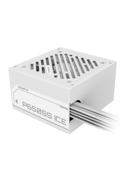 GIGABYTE P650SS ICE Fuente de Alimentación - PCIe 5.0, 80 PLUS Silver, Ventilador de 120 mm, Compatible con ATX 3.0, Enchufe EU