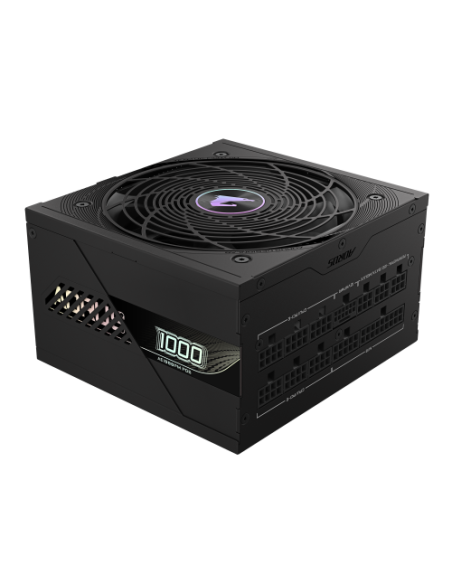 GIGABYTE AORUS ELITE P1000W ICE Fuente de Alimentación - PCIe 5.0, 80 PLUS Platinum, Diseño completamente modular, Ventilador de