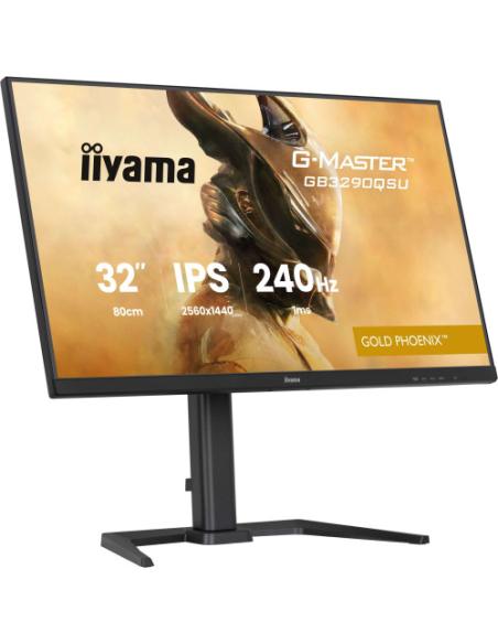 MONITOR IIYAMA, 32 PULGADAS, G-MASTER GB3271QSU-B1 FAST IPS QHD 165HZ 1MS FREESYNC USB-A ALTAVOCES ALTURA AJUSTABLE