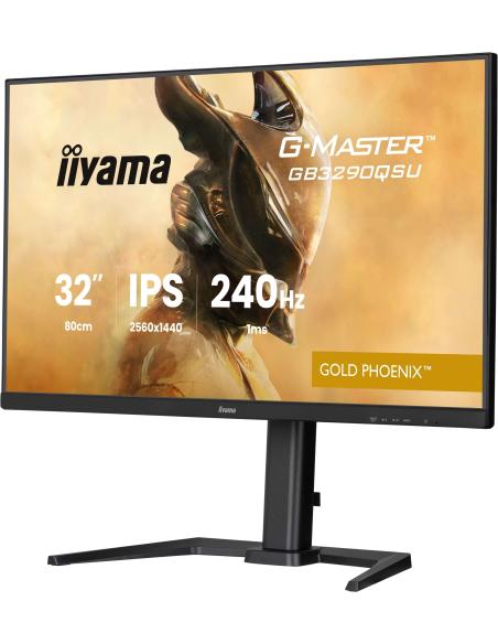MONITOR IIYAMA, 32 PULGADAS, G-MASTER GB3271QSU-B1 FAST IPS QHD 165HZ 1MS FREESYNC USB-A ALTAVOCES ALTURA AJUSTABLE