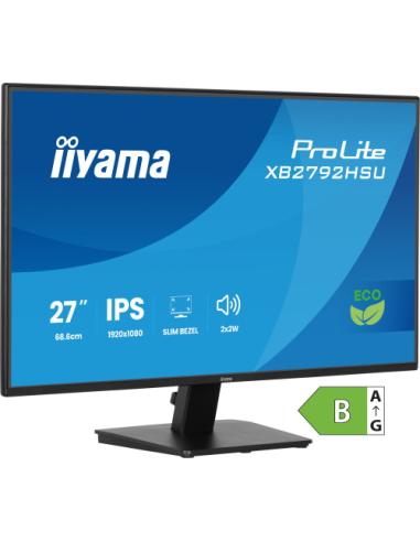 MONITOR IIYAMA, 27 PULGADAS, PROLITE, IPS PANEL TECHNOLOGY, 1920X1080, 120HZ, MATE NEGRO