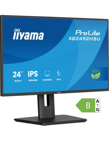 MONITOR IYAMA PROLITE XB2492HSU-B1, 61 CM (24"), 1080 X 1920 PIXELES, QUAD HD, LED, 3 MS, NEGRO