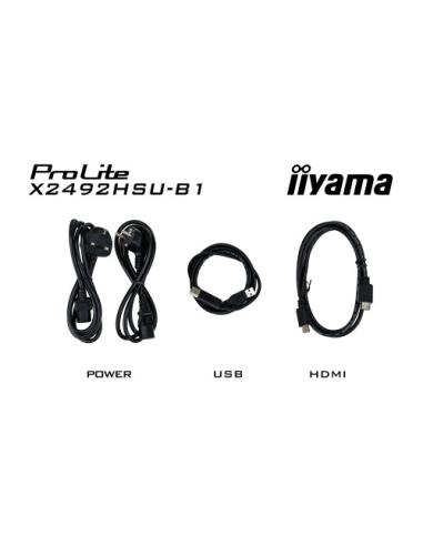 MONITOR IIYAMA PROLITE, 24 PULGADAS, 60.5CM, IPS PANEL TECHNOLOGY, 1920X1080, 120HZ, MATE NEGRO