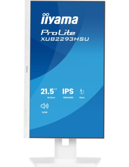 MONITOR IYAMA PROLITE, 21,5 PULAGADS, 54,5 CM, IPS PANEL TECHNOLOGY LED, 1920X1080, 100 HZ, MATE BLANCA