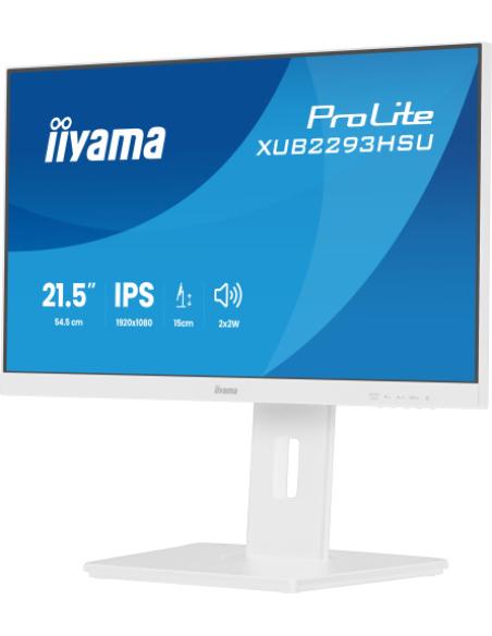 MONITOR IYAMA PROLITE, 21,5 PULAGADS, 54,5 CM, IPS PANEL TECHNOLOGY LED, 1920X1080, 100 HZ, MATE BLANCA