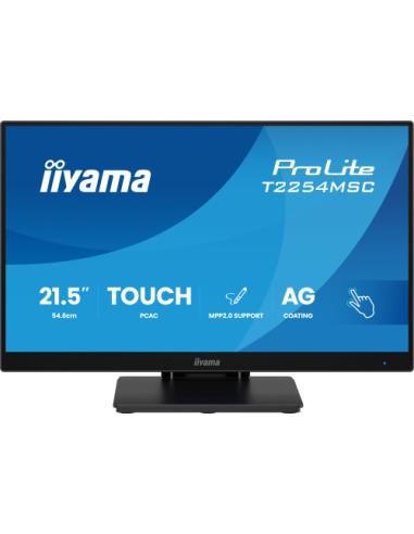 IIYAMA MONITOR, 21,5 PULGADAS T2254MSC-B2AG, 54,6 CM, 1920 x 1080 PIXELES, FULL HD, LED, 4 MS, NEGRO