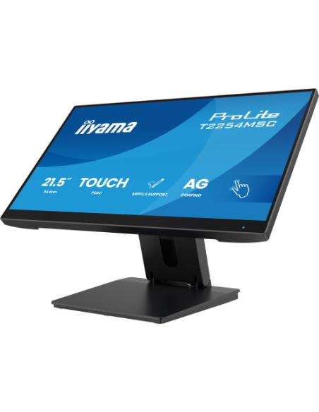 IIYAMA MONITOR, 21,5 PULGADAS T2254MSC-B2AG, 54,6 CM, 1920 x 1080 PIXELES, FULL HD, LED, 4 MS, NEGRO