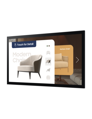 Samsung QM32C-T Pantalla plana para señalización digital 81,3 cm (32") LCD Wifi 400 cd / m² Full HD Negro Pantalla táctil Tizen 