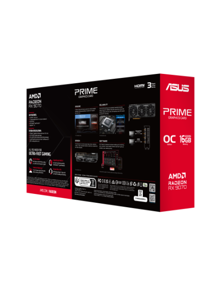 ASUS Prime -RX9070-O16G-EVO AMD Radeon RX 9070 16 GB GDDR6