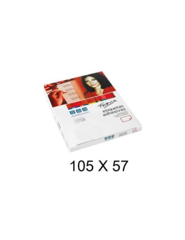 CAJA 100 HOJAS ETIQUETAS ADHESIVAS ILC BLANCA 105X57 FABRISA 15317