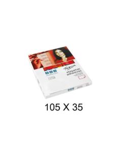 CAJA 100 HOJAS ETIQUETAS ADHESIVAS ILC BLANCA 105X35 FABRISA 15312 2