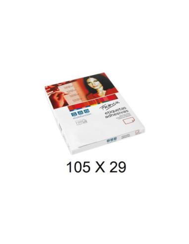 CAJA 100 HOJAS ETIQUETAS ADHESIVAS ILC BLANCA 105X29 FABRISA 15311