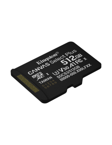 Kingston Technology 512GB micSDXC Canvas Select Plus Gen3 150R A1 (Adaptador de SD no incluido)