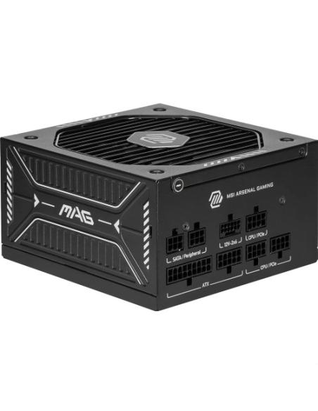 FUENTE ALIMENTACION MSI MAG A750GLS PCIE5,PSU,750W,80 PLUS GOLD,MODULAR,120MM,ACTIVE PFC,PCI-E 5.0 (16 PIN)X1,PCI-E (6+2 PIN)X4,