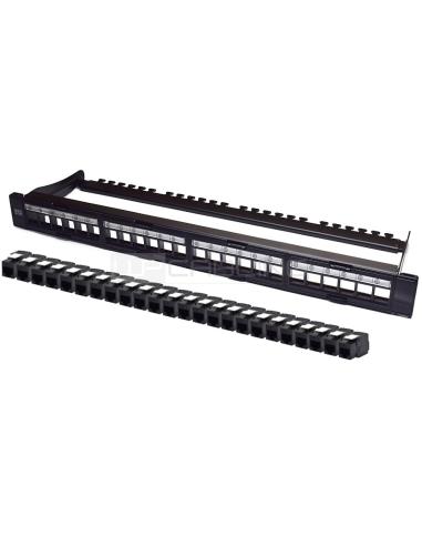 PATCH PANEL ARMARIO WPRACK 19" CONECTORES UTP CAT 6 / 24 BOCAS / 24 MODULOS KEYSTONE CAT6 / WPC-PAN-6UP-24