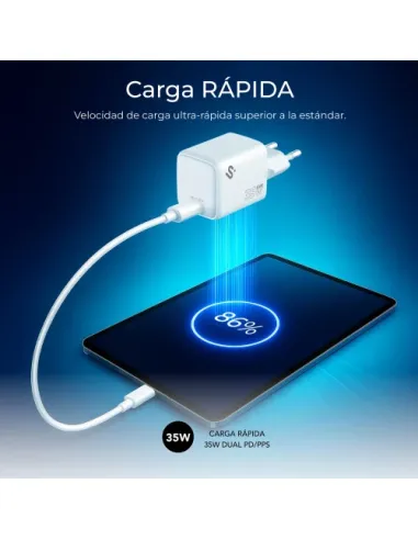 SUBBLIM CARGADOR GAN 35W CHARGER USB C