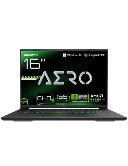 GIGABYTE AERO X16 1VH93ESC64DH Copilot+ PC AMD Ryzen AI 7 350 Portátil 40,6 cm (16") WQXGA 32 GB DDR5-SDRAM 1 TB SSD NVIDIA GeFo