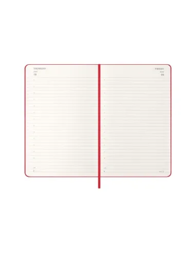 AGENDA 2026 TAPA DURA 12 MESES DIARIA L (13 X 21 CM) ROJO MOLESKINE DHF212DC3Y26