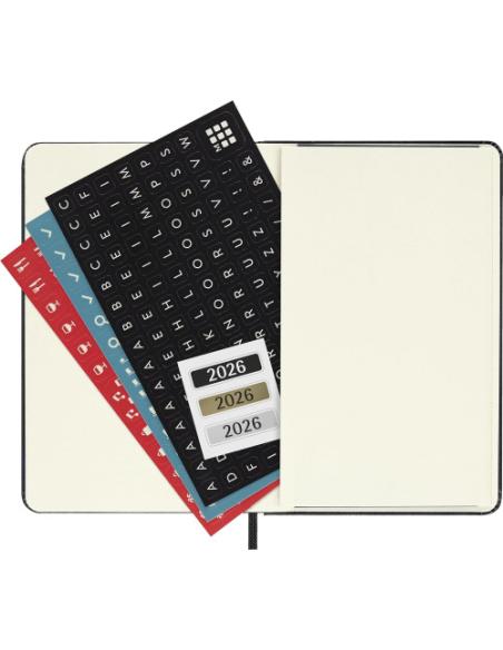 AGENDA 2026 TAPA DURA 12 MESES DIARIA P (9 x 14 CM) NEGRA MOLESKINE DHB12DC2Y26