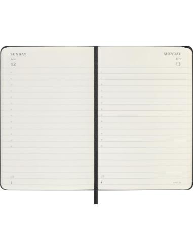 AGENDA 2026 TAPA DURA 12 MESES DIARIA P (9 x 14 CM) NEGRA MOLESKINE DHB12DC2Y26