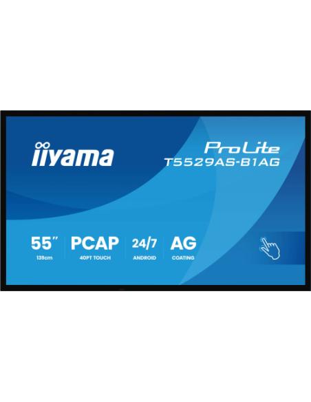 MONITOR IIYAMA 55" ALL-IN-ONE INTERACTIVE DISPLAY/ ANDROID 14 OS/ 3840X2160, 4K UHD PANEL, 2XHDMI + USB-C (DP-ALT), 450CD/M², US