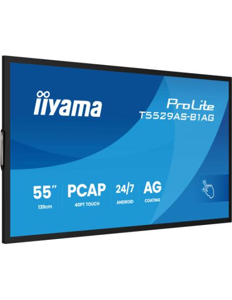 MONITOR IIYAMA 55" ALL-IN-ONE INTERACTIVE DISPLAY/ ANDROID 14 OS/ 3840X2160, 4K UHD PANEL, 2XHDMI + USB-C (DP-ALT), 450CD/M², US