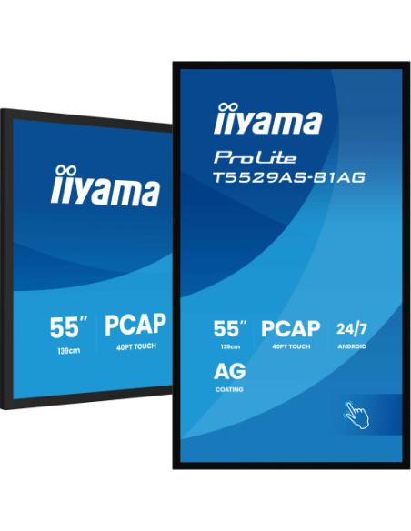 MONITOR IIYAMA 55" ALL-IN-ONE INTERACTIVE DISPLAY/ ANDROID 14 OS/ 3840X2160, 4K UHD PANEL, 2XHDMI + USB-C (DP-ALT), 450CD/M², US