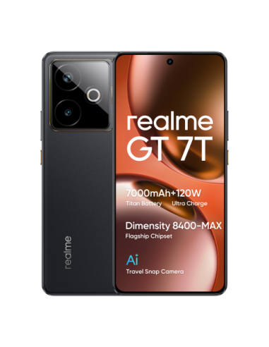 realme GT 7T 17,3 cm (6.8") SIM doble Android 15 5G USB Tipo C 12 GB 256 GB 7000 mAh Negro