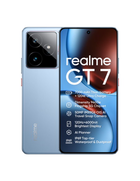 realme GT 7 17,2 cm (6.78") SIM doble Android 15 5G USB Tipo C 12 GB 512 GB 7000 mAh Azul