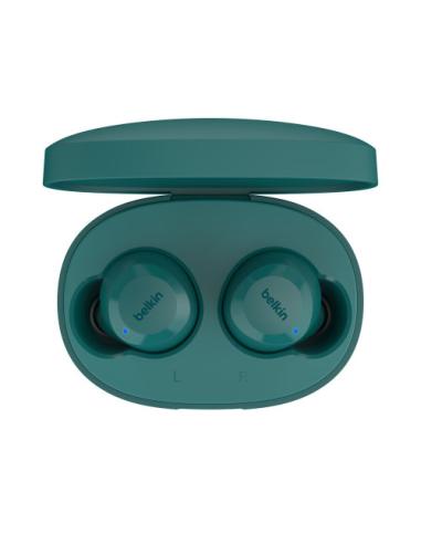 Belkin SoundForm Bolt Auriculares Inalámbrico Dentro de oído Llamadas/Música/Deporte/Uso diario Bluetooth Verde azulado