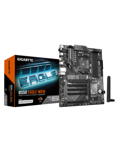 GIGABYTE B550 EAGLE WIFI6 Placa base - Procesadores AMD Ryzen serie 5000 G, VRM de 10+3+1 fases, hasta 3200 MHz DDR4, 1xPCIe 4.0
