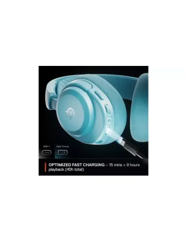 Steelseries Arctis Nova 3P Auriculares Inalámbrico Diadema Música/uso diario Bluetooth Color aguamarina