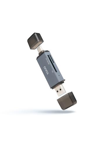 LECTOR TARJETAS USB3.0 USB-CUSB-A SDTF GRIS TOOQ TQR-3001G