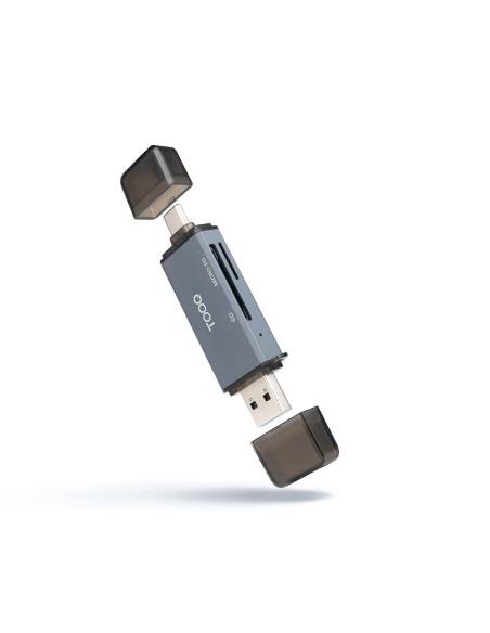 LECTOR TARJETAS USB3.0 USB-CUSB-A SDTF GRIS TOOQ TQR-3001G