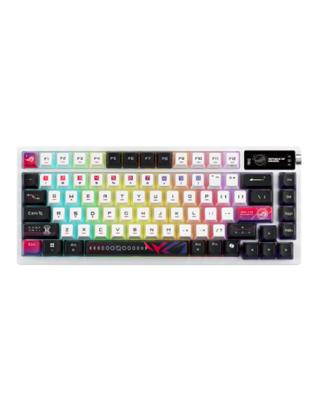 ASUS ROG Azoth X teclado Juego USB + RF Wireless + Bluetooth Negro, Blanco