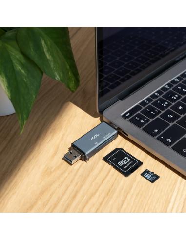 LECTOR TARJETAS USB3.0 USB-CUSB-A SDTF GRIS TOOQ TQR-3001G