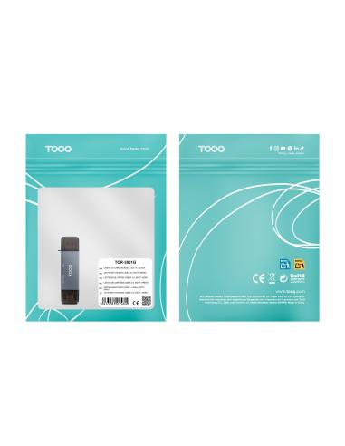 LECTOR TARJETAS USB3.0 USB-CUSB-A SDTF GRIS TOOQ TQR-3001G