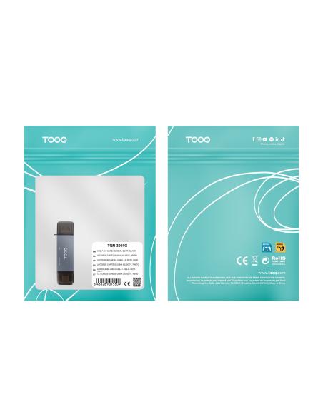 LECTOR TARJETAS USB3.0 USB-CUSB-A SDTF GRIS TOOQ TQR-3001G