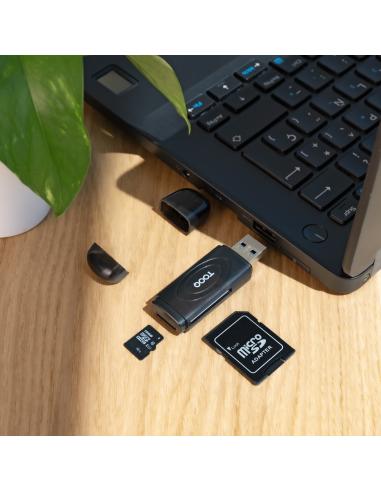 LECTOR TARJETAS USB-A 3.0 SDTF NEGRO TOOQ TQR-3002B