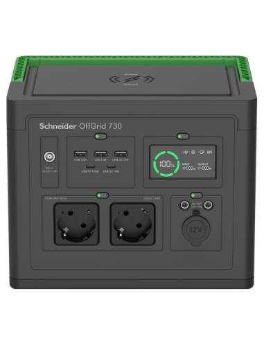 SCHNEIDER OFFGRID PORTABLE POWER STATION 730, 738WH LITHIUM-ION, 2 SCHUKO, SINEWAVE