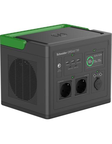 SCHNEIDER OFFGRID PORTABLE POWER STATION 730, 738WH LITHIUM-ION, 2 SCHUKO, SINEWAVE