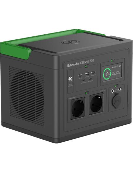 SCHNEIDER OFFGRID PORTABLE POWER STATION 730, 738WH LITHIUM-ION, 2 SCHUKO, SINEWAVE