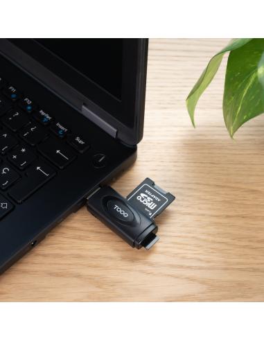 LECTOR TARJETAS USB-A 3.0 SDTF NEGRO TOOQ TQR-3002B