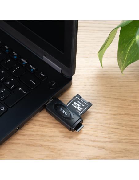LECTOR TARJETAS USB-A 3.0 SDTF NEGRO TOOQ TQR-3002B