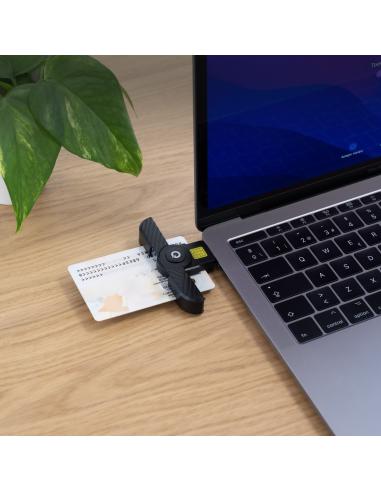 LECTOR TARJETAS DNIE USB-C 2.0 NEGRO TOOQ TQR-3011B